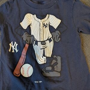 Kids Navy Blue Baseball Graphic T-Shirt